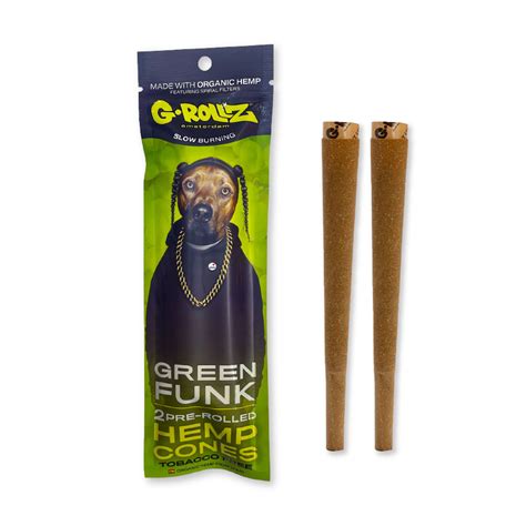 G-Rollz Green Funk Pre Rolled Hemp Cones 2 Pack