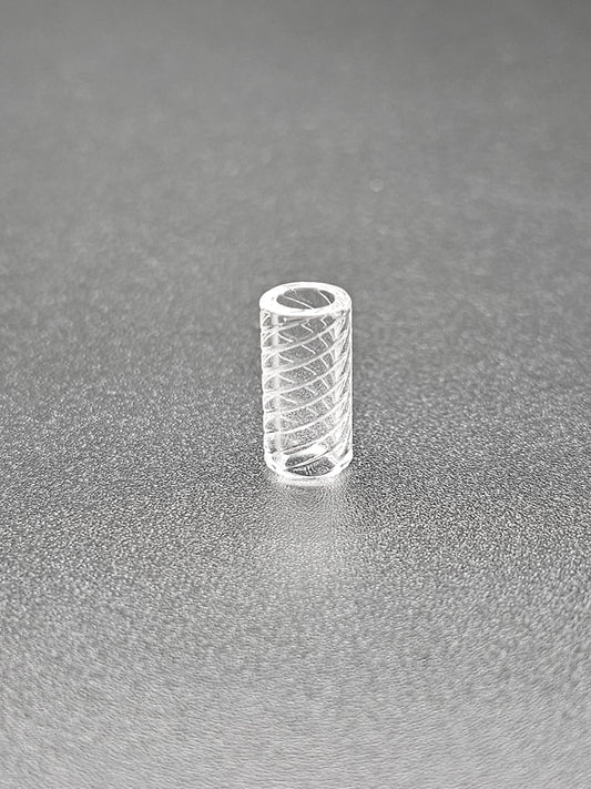 Hollow Spiral Quartz Pillar 8mm x 18mm x 6mm