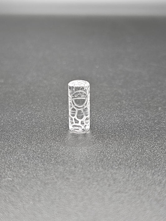 Solid Murakami Etched Quartz Piller 8mm x 18mm