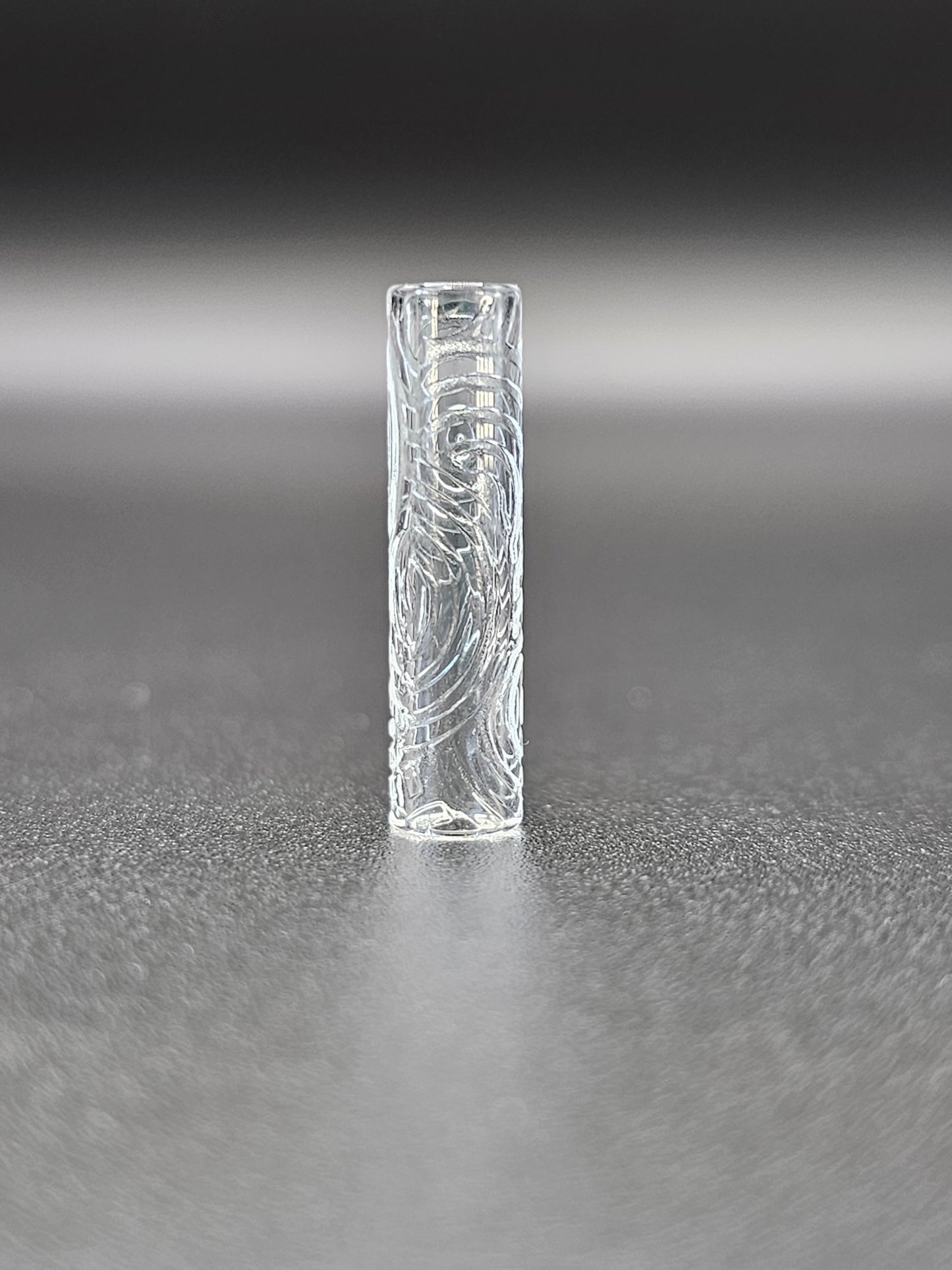Concentric Circles Hollow Quartz Pillar 6mm x 25mm x 4mm