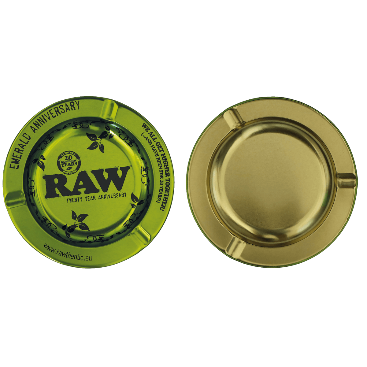 Raw 20th Anniversary Emerald Green Ashtray