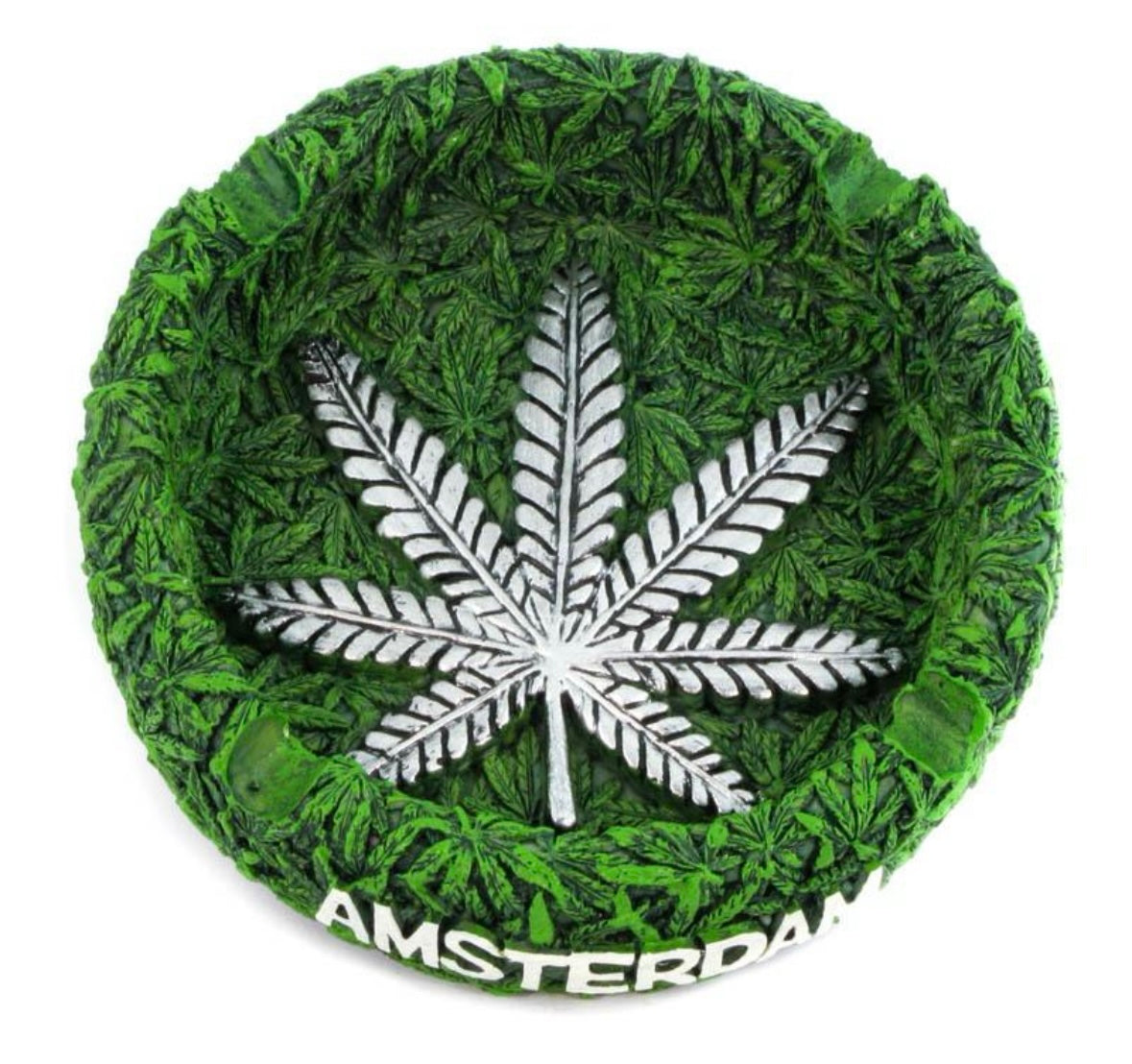 Amsterdam Resin Round Silver Leaf Ashtray