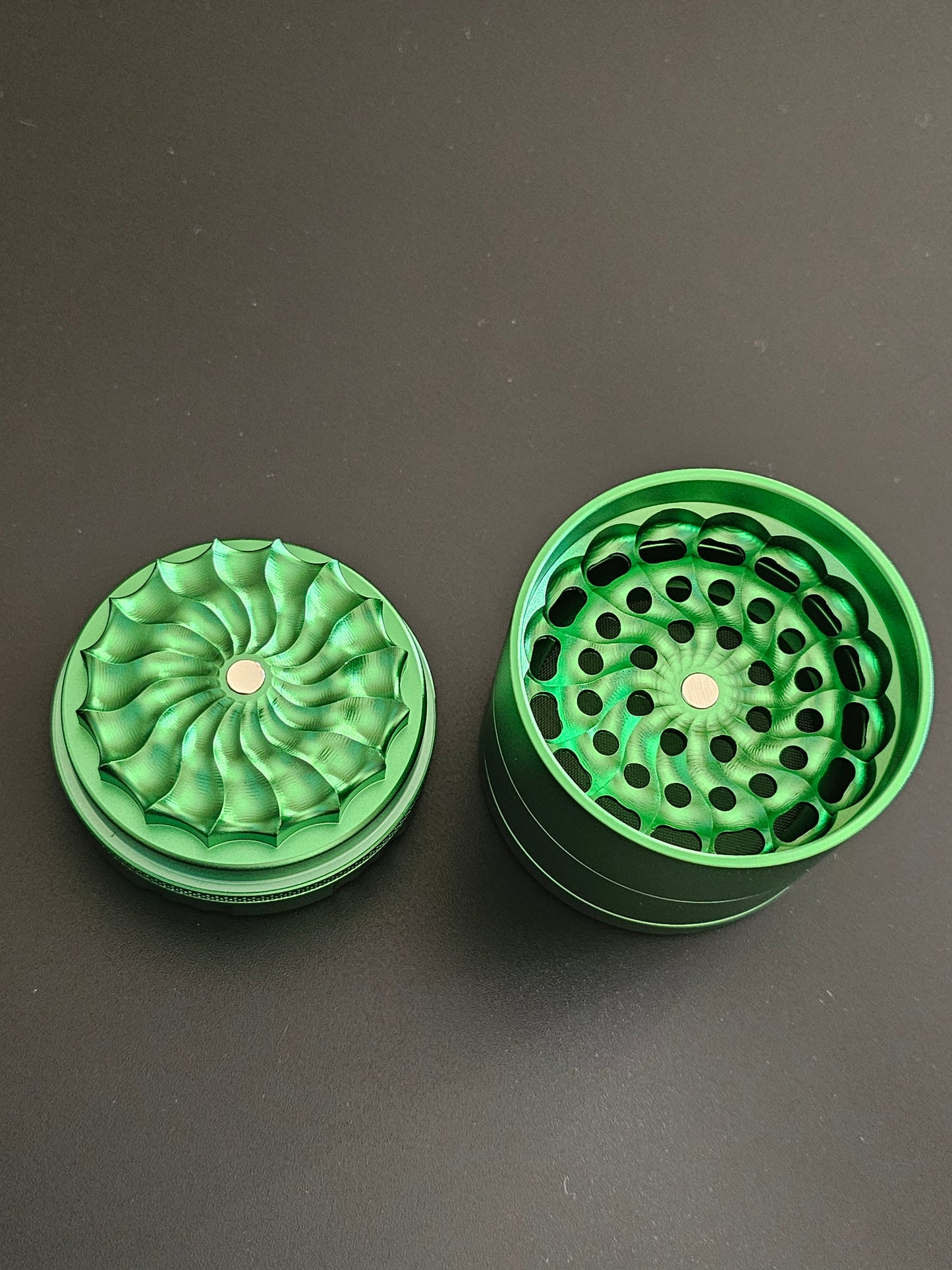 Black Leaf CNC Grinder 5 Part 62mm Light Green