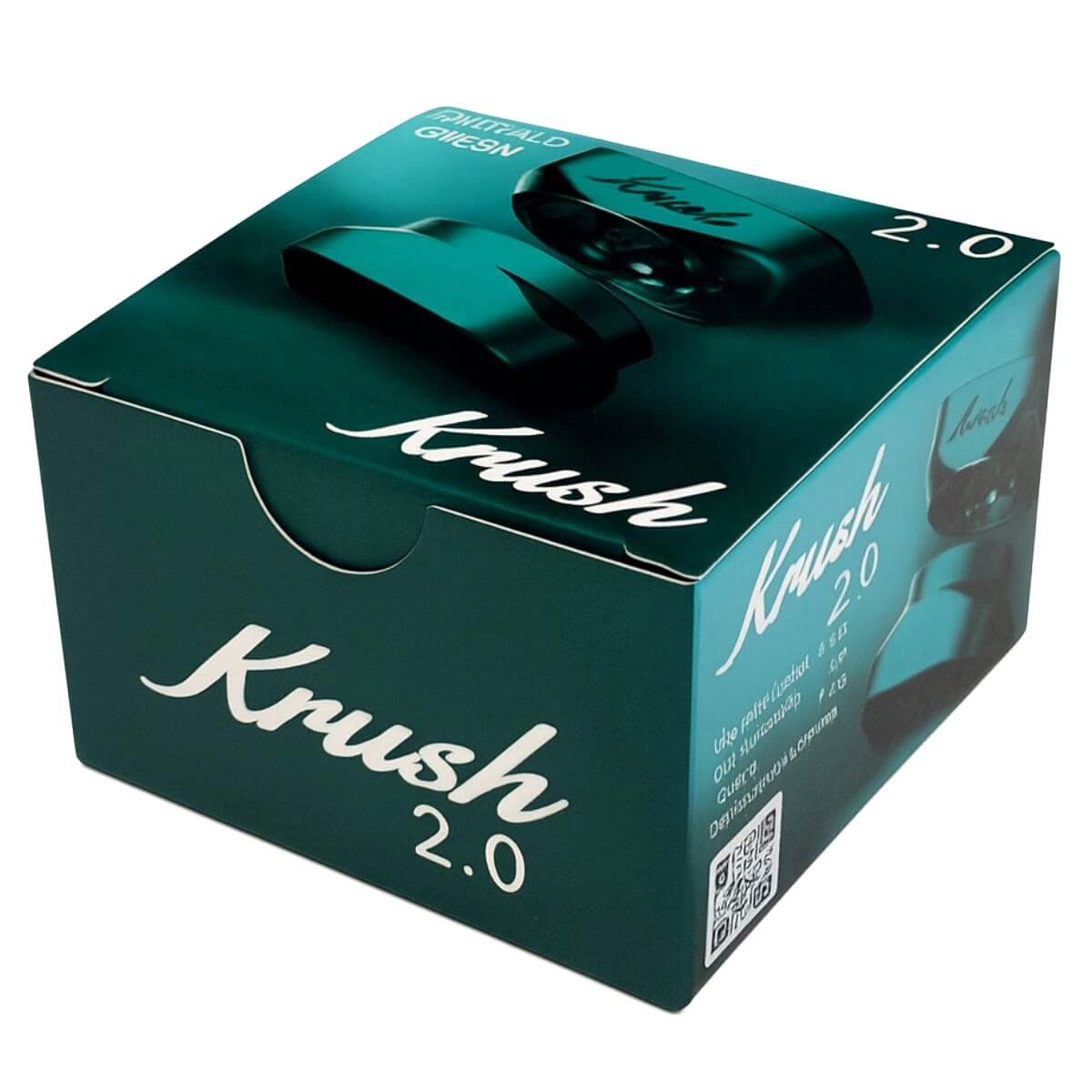 Krush Kube 2.0 Aluminium Grinder 2 Parts – 55mm Emerald Green