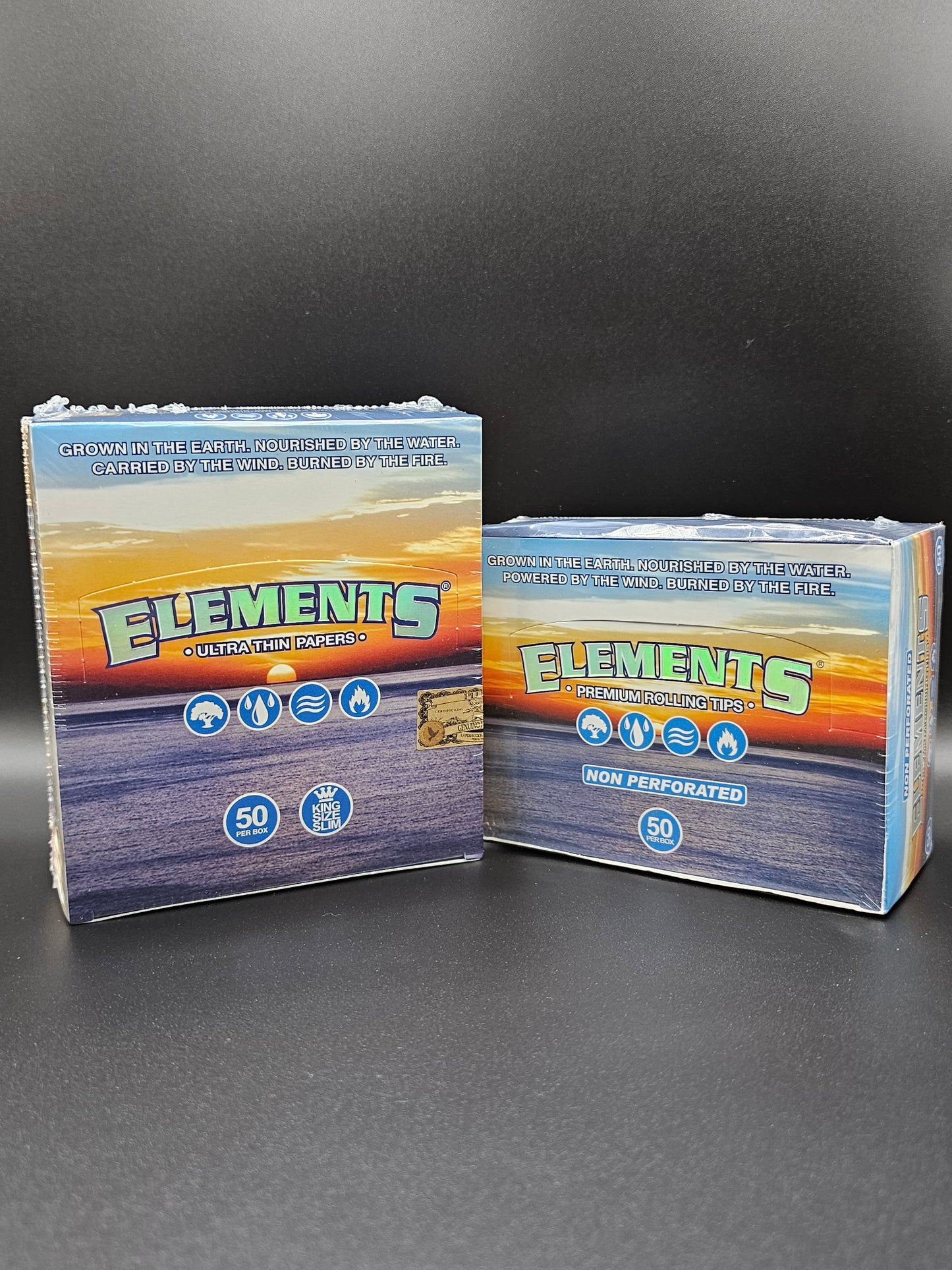 Elements King Size Slim Papers + Non Perforated Tips Combo Deal