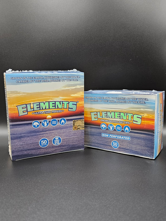 Elements King Size Slim Papers + Non Perforated Tips Combo Deal