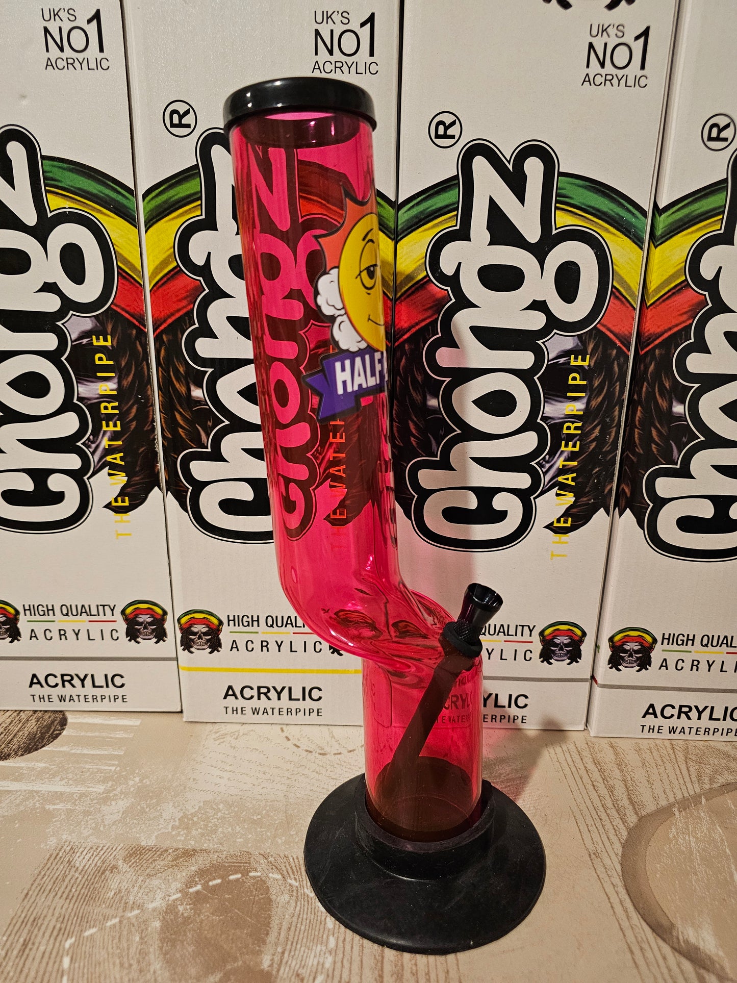 Half Baked 30cm Acrylic Bong Pink