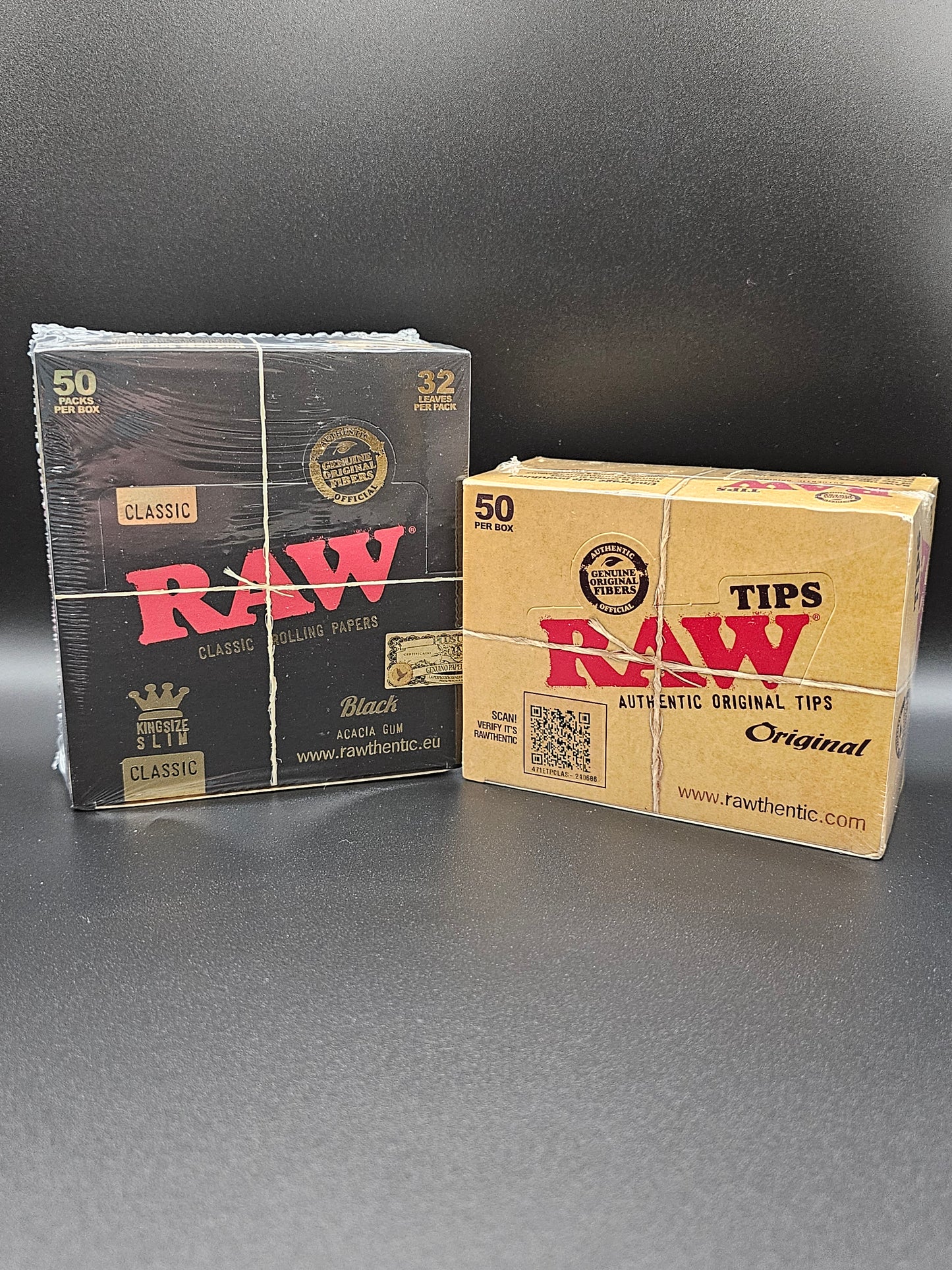 Raw Black King Size Slim + Raw Classic Tips Combo Deal