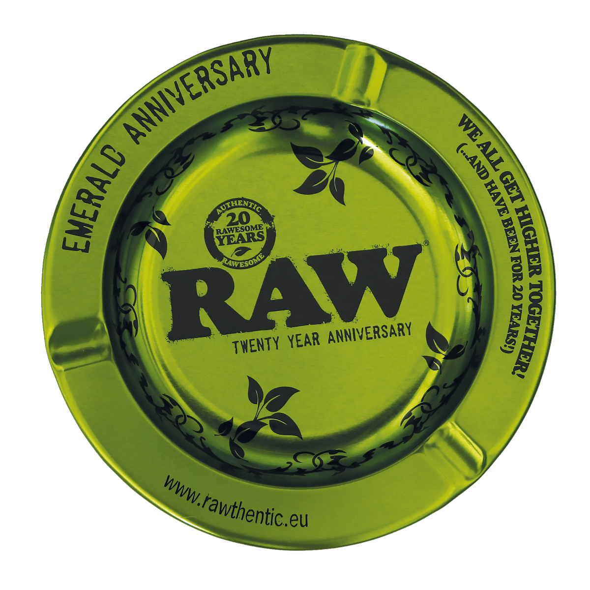 Raw 20th Anniversary Emerald Green Ashtray