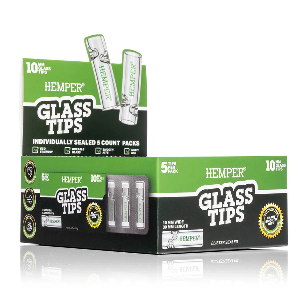 Hemper Glass Filter Tips 10mm 5 Pack