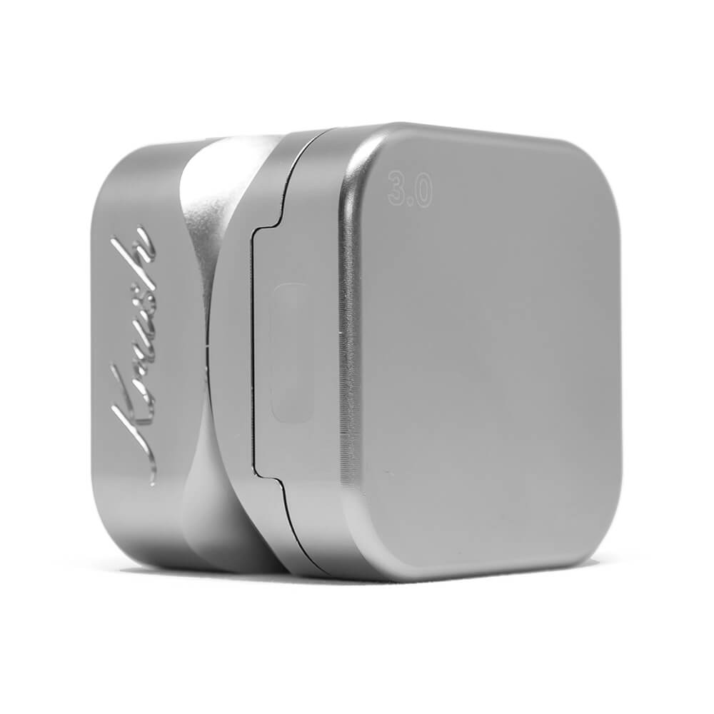 Krush Kube 3.0 Steel Grey Aluminium Grinder 3 Parts – 55mm