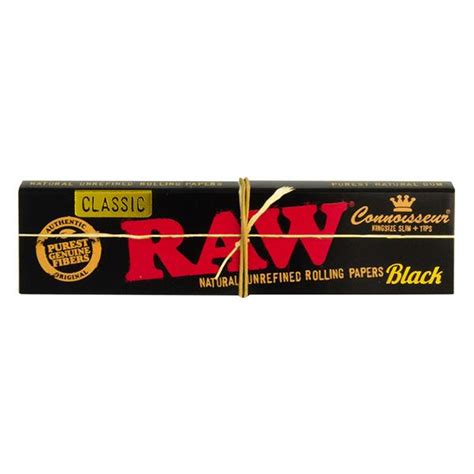 RAW Black Kingsize are designed for the highest end smokers who prefer a longer smoke. This unique artisan paper is produced in the Benimarfull region of Spain where the dry Valencian winds make humidity optimally low. RAW paper is made from natural plants with zero burn additives.  RAW Black is so thin that it allows you to truly taste your terps! RAW Black was created for a new generation as the next level of top shelf smoking materials. It’s like a Ferrari, it only runs on premium gas!