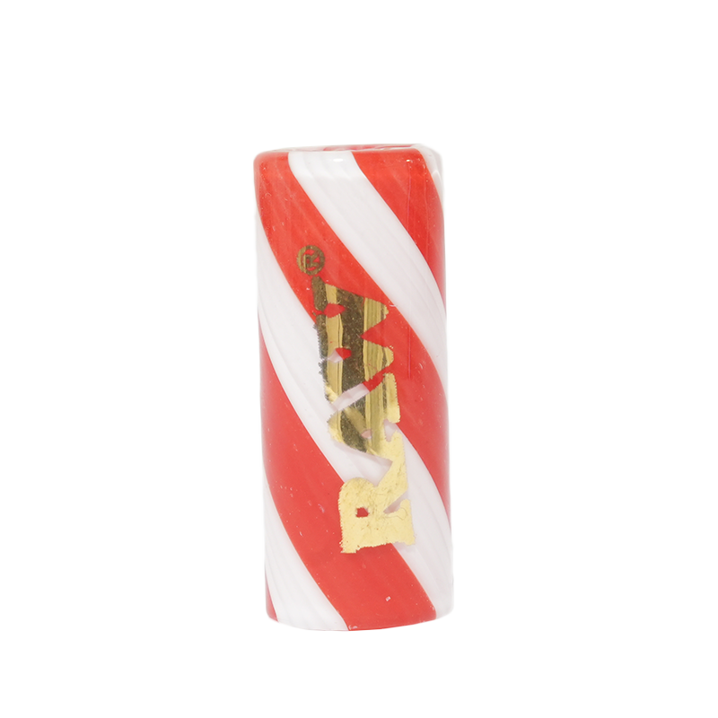 Raw Whirlwind Glass Tips Candy Cane 10MM Red & White