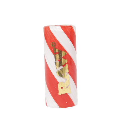 Raw Whirlwind Glass Tips Candy Cane 10MM Red & White