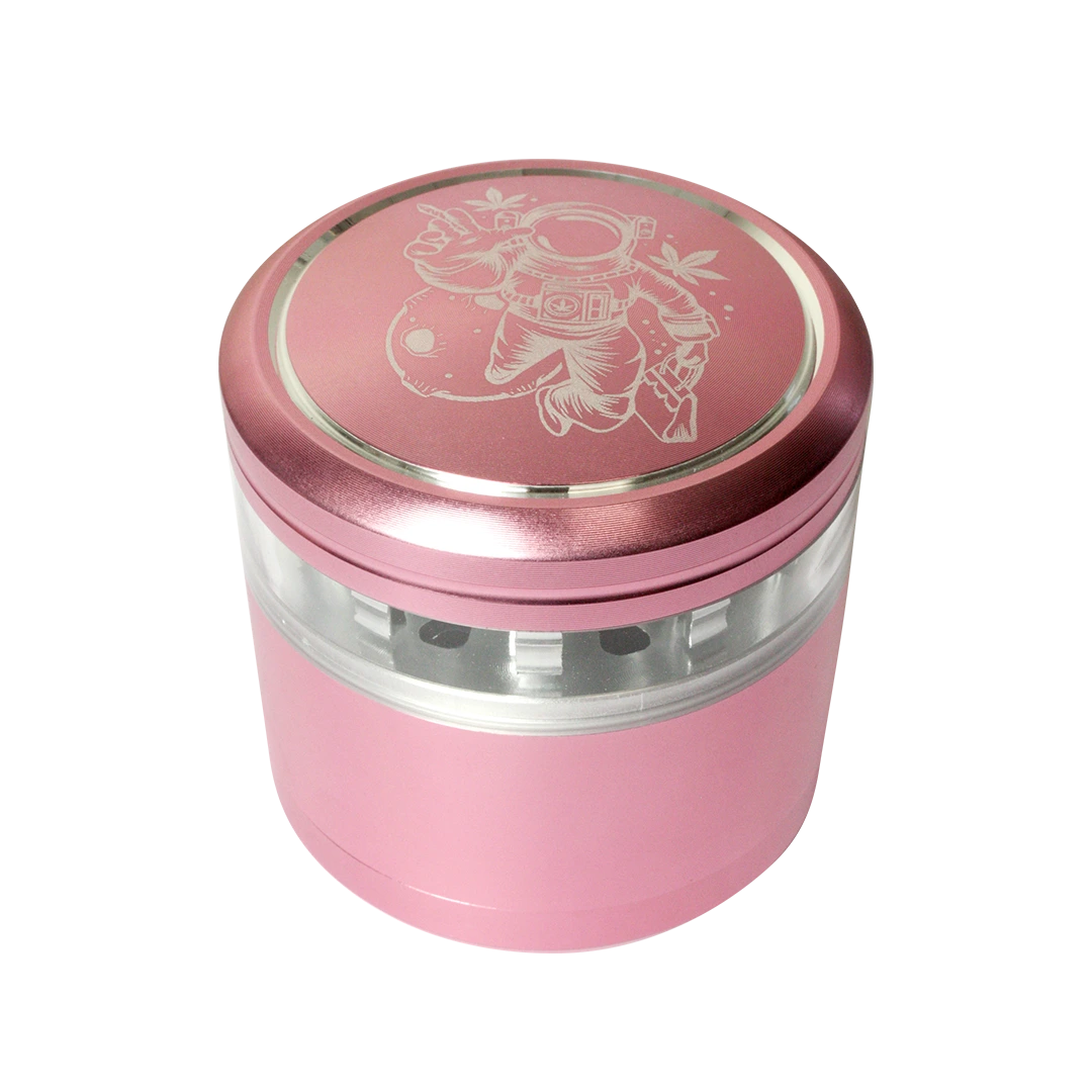 4 Part Clear Cut Pink Grinder – 63mm Astronaut