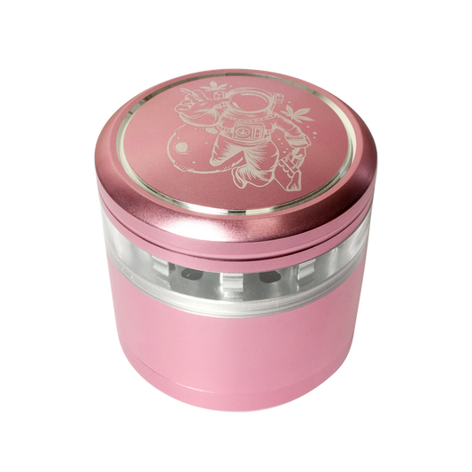 4 Part Clear Cut Pink Grinder – 63mm Astronaut