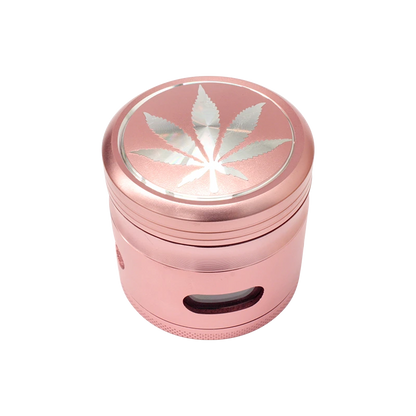 4 Part Grinder 63mm – Rose Gold – Leaf