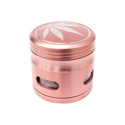 4 Part Grinder 63mm – Rose Gold – Leaf