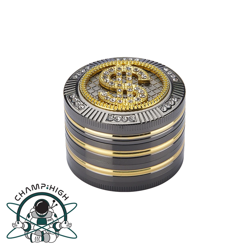 4 Part Bling Bling Grinder – Dollar – 50mm