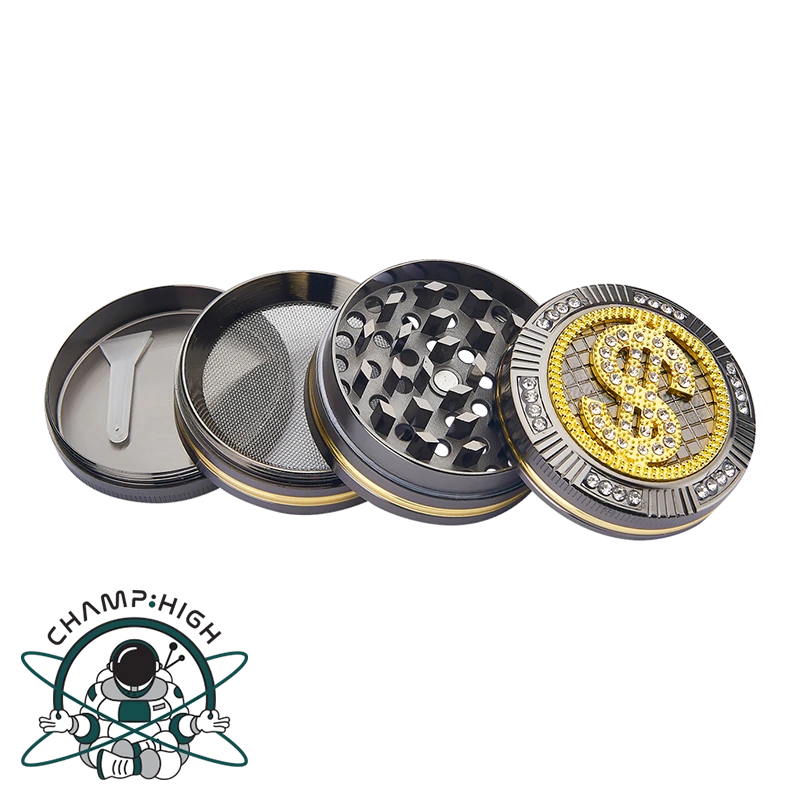 4 Part Bling Bling Grinder – Dollar – 50mm