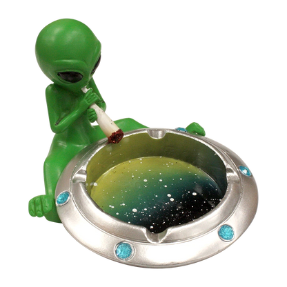 Male Green Alien Pilot Ashtray