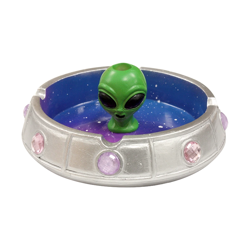 Green Head Alien Ashtray with Snuffer