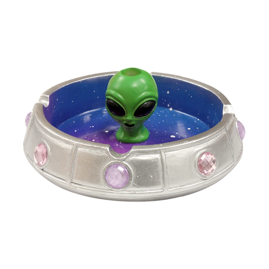 Green Head Alien Ashtray with Snuffer