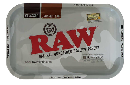 Raw Artic Camo Rolling Tray Medium