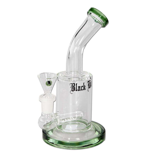 Black Leaf Bubbler with Inline Slit Diffuser Green 14mm