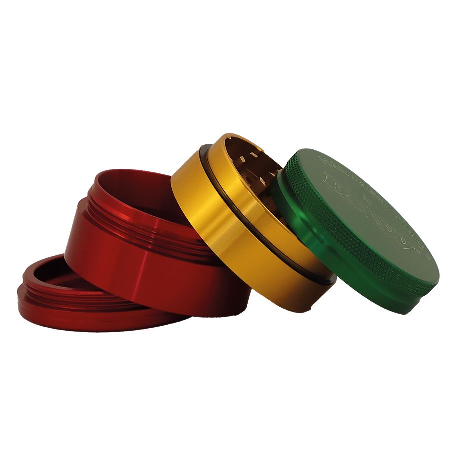 Raw Hammer Craft Large Aluminium Grinder Rasta 4 Parts – 60mm