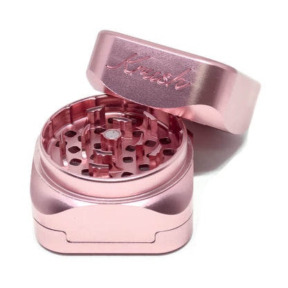 Krush Kube 3.0 Gold Rose Aluminium Grinder 3 Parts – 55mm