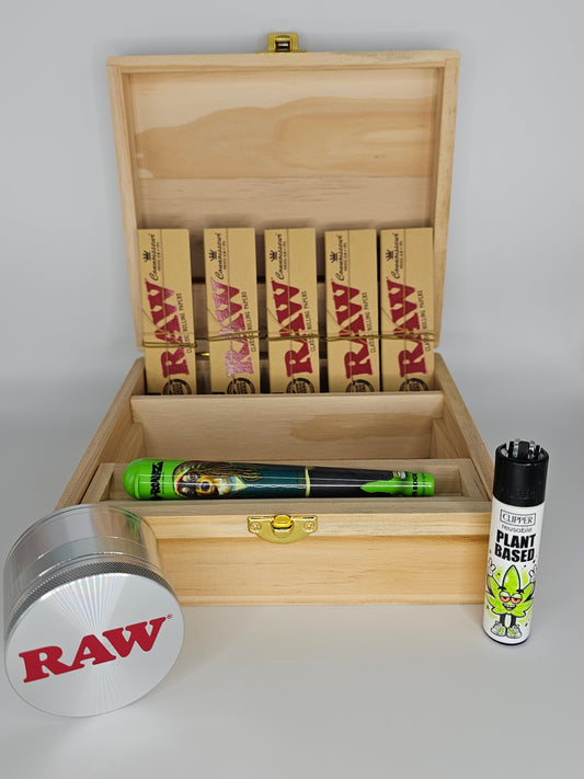 Raw Classic Rolling Box Combo + Raw Metal Grinder