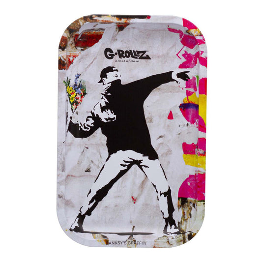 G-Rollz Banksy's Graffiti 'Flower Thrower Alt' Medium Tray