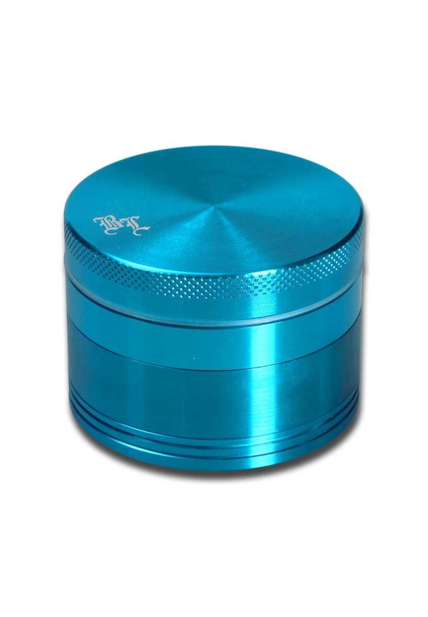 Premium Aluminium Grinder 4-Part Black Leaf 55mm Blue