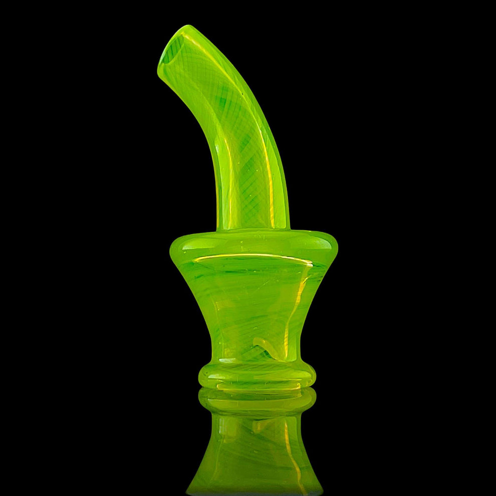 Shredder Puffco Pivot Mouthpiece by Iridescent Glass Lime Candy