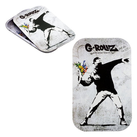 G-Rollz Banksy's Graffiti 'Flower Thrower' Magnet Cover for Medium Tray