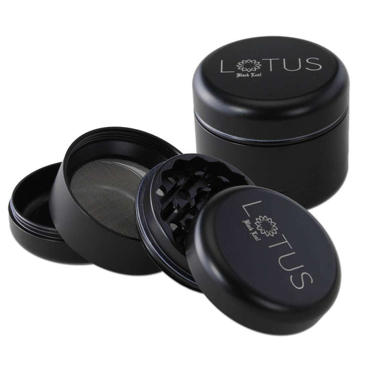 Black Leaf Lotus Grinder 4 Part Ceramic Coat 55mm Black