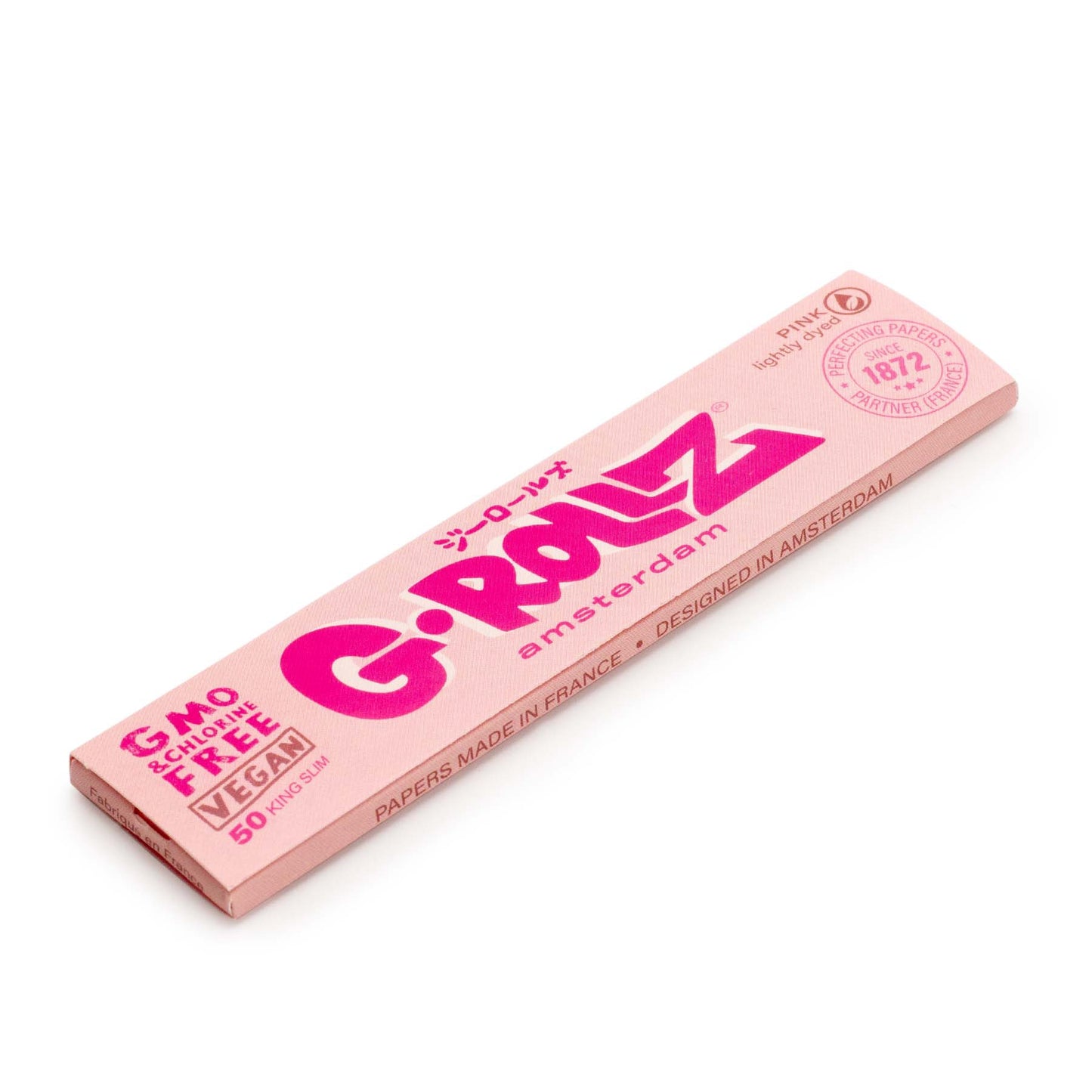 G-Rollz Lightly Dyed Pink King Size Slim Rolling Papers