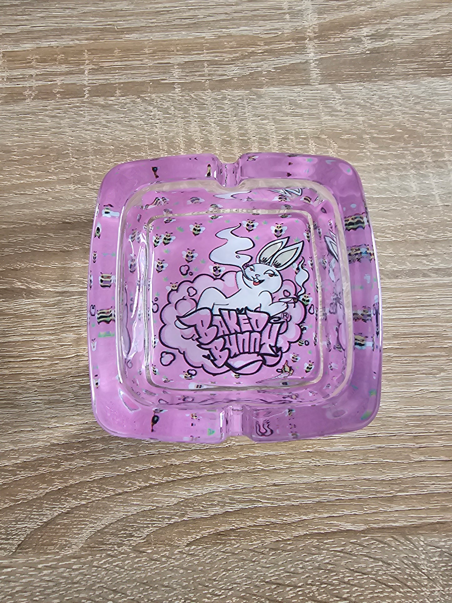 Baked Bunny Glass Ash Trays