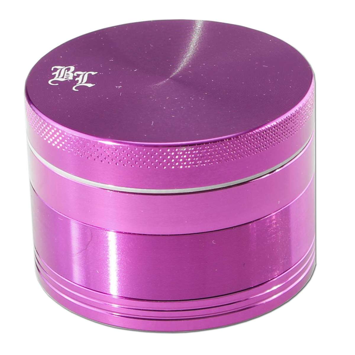 Premium Aluminium Grinder 4-part Black Leaf 55mm Violet