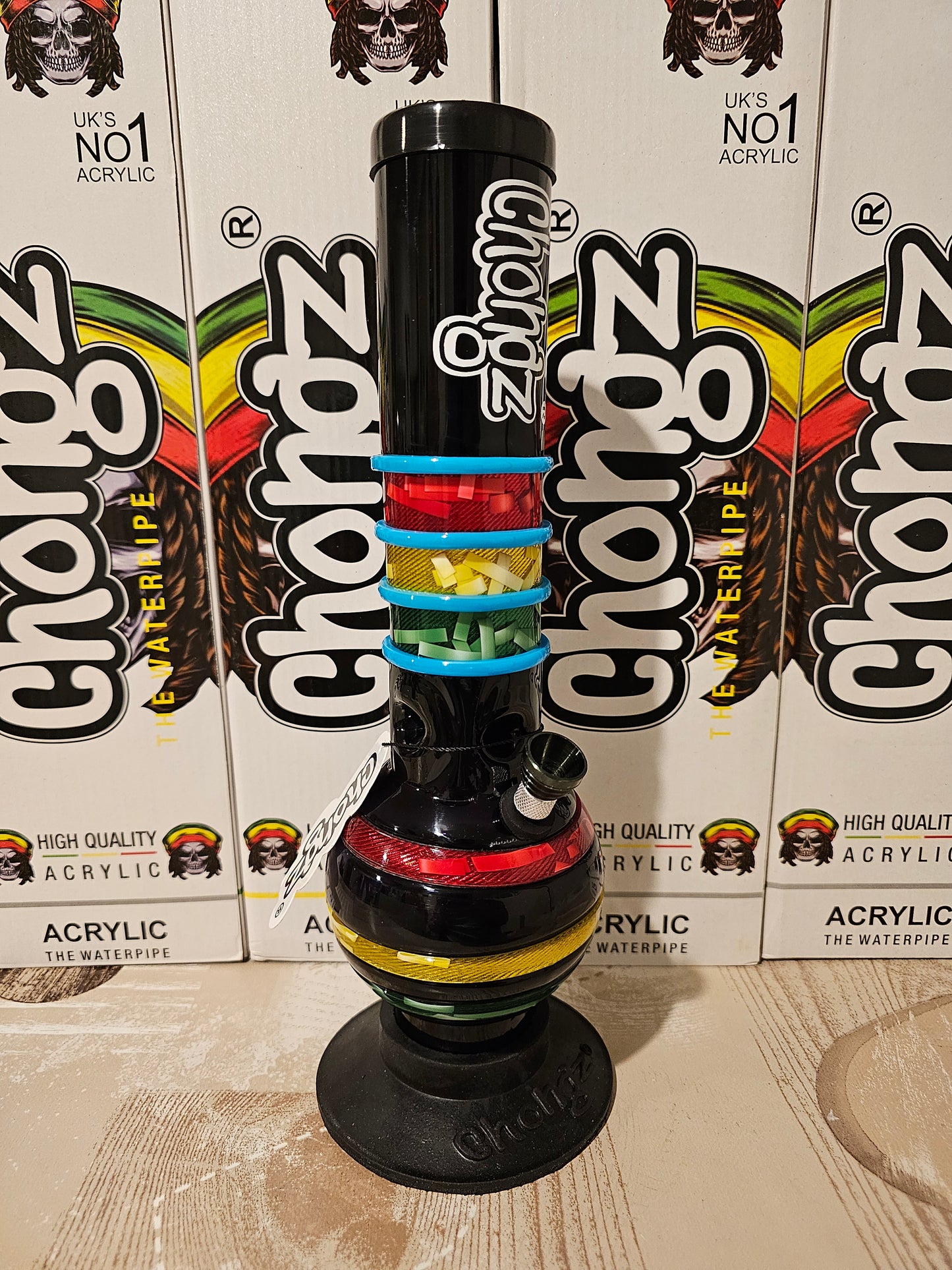Chongz Plain Fun Acrylic Bong Black 30cm
