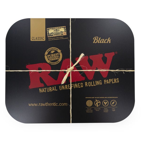 Black Raw Magnetic Rolling Tray Lid Large