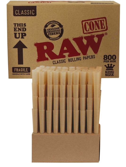 Raw Prerolled King Size Cones 800 Box