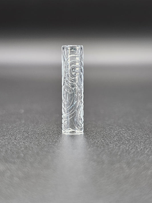 Concentric Circles Hollow Quartz Pillar 6mm x 25mm x 4mm