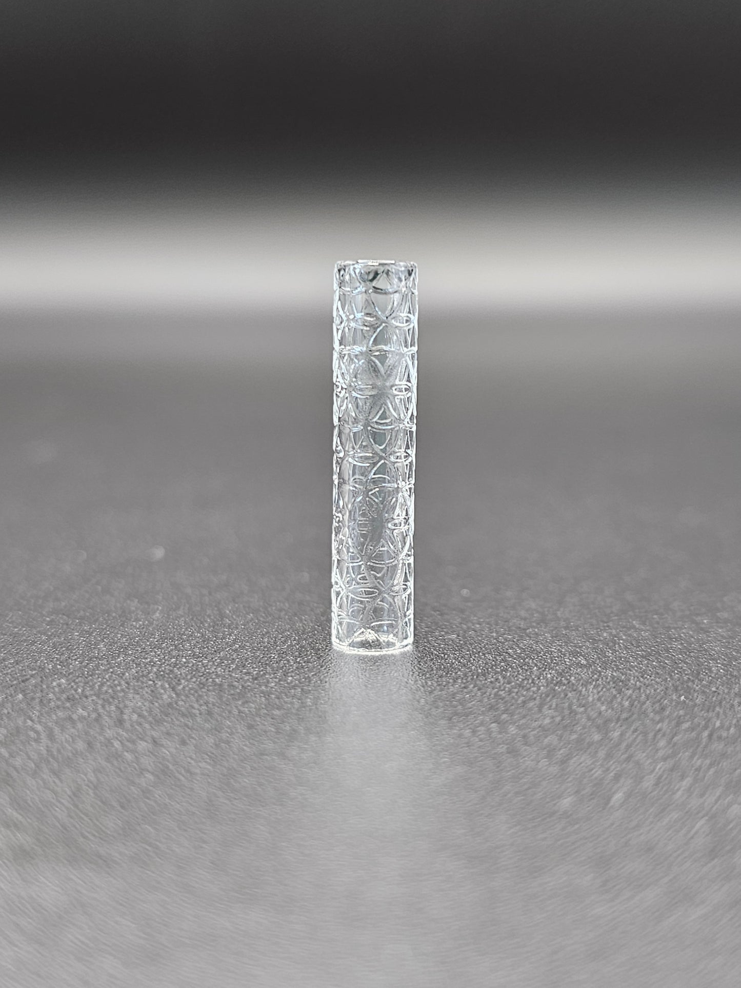 Seed Of Life Hollow Quartz Pillar 6mm x 28mm x4mm