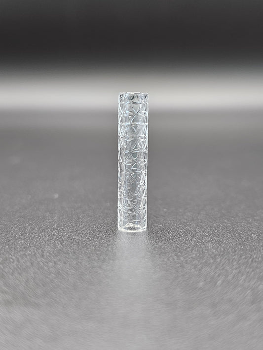 Seed Of Life Hollow Quartz Pillar 6mm x 28mm x4mm