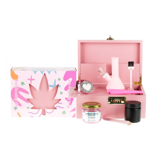 Exclusive Pink Smoking Wooden Box Set – 5 Piece Gift Box