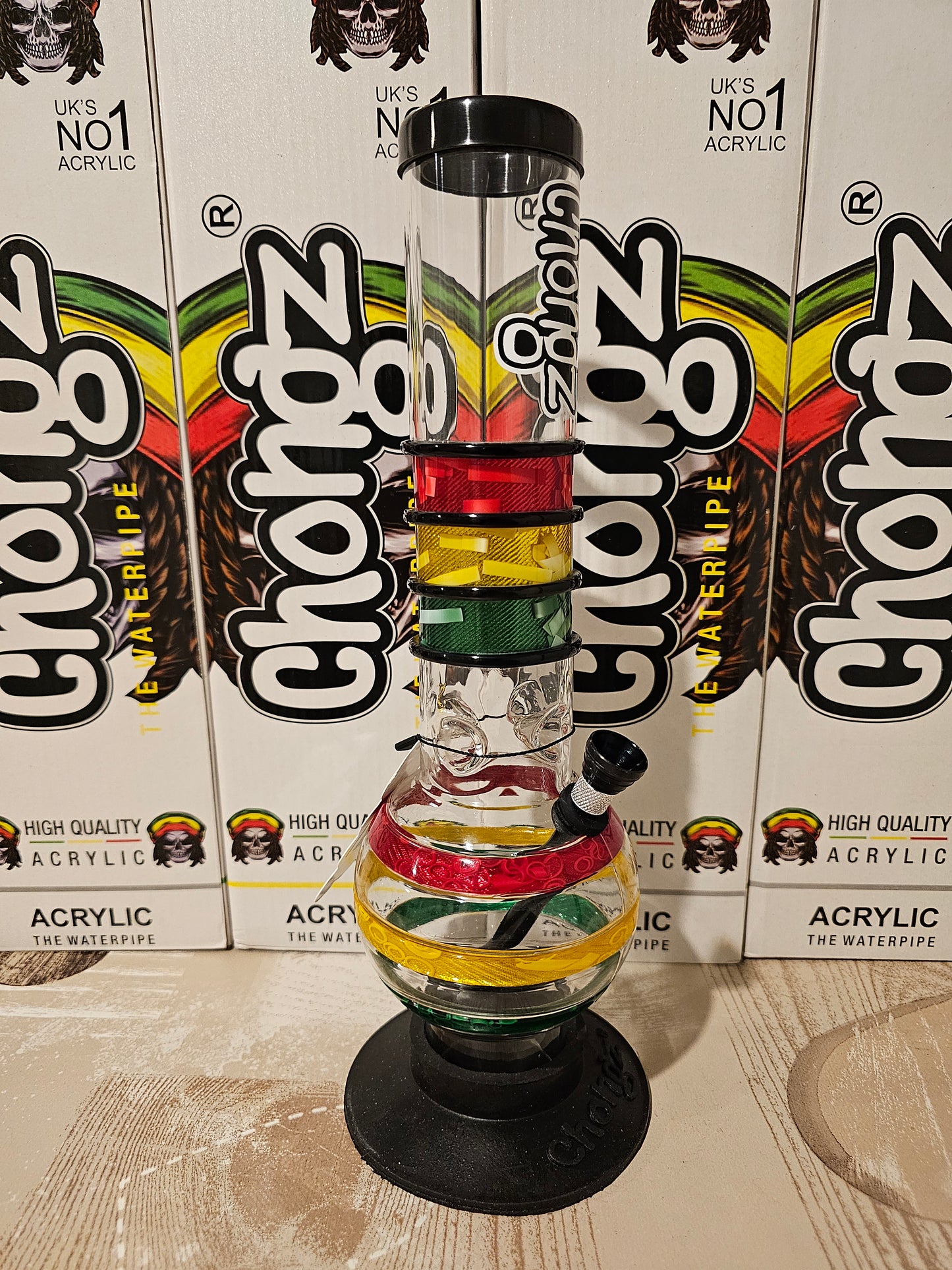 Chongz Plain Fun 30cm Acrylic Bong Clear