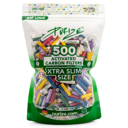 PURIZE Activated Carbon Filter – XTRA Slim Size 6mm 500 Pack