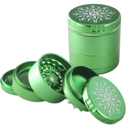 Black Leaf CNC Grinder 5 Part 62mm Light Green